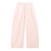Love and Nancy Trece Líneas Minimalista Primavera Cordón Elástico en la Cintura Holgado Versátil Ligero Exterior Scimitar Pantalones Casuales 11570