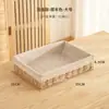 Cesta de Almacenamiento Tejida Caja de Almacenamiento para Escritorio Mesa de Café Caja de Almacenamiento para Ropa y Cosméticos Caja de Almacenamiento de Cesta de Ratán