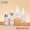 Botella plana de 30 ml, botella para aceite esencial de 50 ml, botella para sérum y loción de cuidado de la piel, botella con gotero de plástico PET transparente esmerilado
