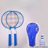 Conjunto de Raquetes de Badminton para Crianças para Brincadeiras ao Ar Livre - Cabo Leve e Confortável com 2 Petecas