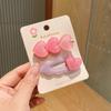 Presilha de Cabelo Infantil JK Laço Presilha Bico de Pato Fofa Presilha Atrás da Cabeça Acessórios de Cabelo de Princesa Uniforme JK Tecido Xadrez Grampo de Cabelo