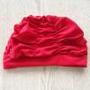 Gorro de natación al por mayor moda Corea del Sur gorro de natación plisado cómodo talla grande especial para aguas termales cabello largo gorro de tela con protección para los oídos