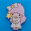 Broche de Acrílico Estrellas Gemelas Harajuku Insignia de Dibujos Animados Accesorios para Bolsos Estilo Carcasa de Teléfono DIY Lazo
