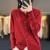 Nuevo cárdigan de punto 2026, chaqueta corta para mujer, ligera, simple, versátil, corte holgado, casual, cuello redondo, prenda exterior, manga larga