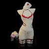 Lingerie Sexy Estilo Novo com Costas Nuas, Uniforme de Enfermeira Doce e Puro para Role Play, Sexy Transparente, Estilo de Abstinência Qqny