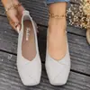 Sapatos Femininos Tamanho Grande 2025 Novo Estilo Sapatos Femininos Primavera e Outono Estilo Coreano Bico Fino Rasteirinhas Rasas Slip-On Mocassins Femininos Atacado