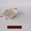 Caja de Almuerzo Desechable Biodegradable de Pulpa Ligera para Ensalada para Llevar Caja de Paja Pulpa de Caña de Azúcar Rectangular Americana para Almuerzo