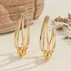Amazon Pendientes Retro Chapados en Oro Transfronterizos Pendientes de Temperamento de Alta Gama para Mujer Pendientes Exagerados de Celebridad de Internet para Mujer