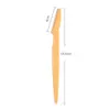 Cuchillo para recortar cejas de mango recto de seguridad, malla macro, antiarañazos, acero inoxidable, cuchilla de afeitar para cejas de malla afilada, venta al por mayor