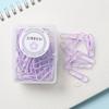 Caixa Fresca e Criativa com Clips de Papel Grandes e Pequenos, Encadernadores Metálicos, Suprimentos de Escritório Lemei Macaron Clips de Papel Coloridos