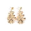 Aretes de Hoja de Ginkgo Barroca Transfronteriza Dorados con Arete Largo de Borla Aretes Franceses de Nicho de Alta Gama para Mujer