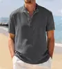 Nueva Camisa Polo Tejida de Textura Suelta Retro para Hombre Verano 2025 Camiseta Retro con Cuello de Solapa Mangas Cortas Transpirable