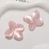 Adesivos de flor de quatro pétalas coloridos em gel, tridimensionais, com acabamento brilhante iridescente em acrílico para brincos DIY, acessórios de orelha e chaveiros