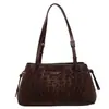 Bolsa de Ombro Estilo Coreano Simples Elegante Estampa de Leopardo para Mulheres 2025 Outono Grande Capacidade Estilo Estrangeiro Bolsa Satchel de Alta Qualidade Bolsa de Axila