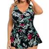 Estilo Nuevo Europeo y Americano Tankini de Dos Piezas Estampado Conservador Adelgazante Sin Mangas Aliexpress Venta Caliente Transfronteriza Traje de Baño