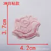 Tamanho pequeno, médio e grande autoadesivo bordado de flor de rosa adesivo de tecido patch branco patch decorativo para roupas flor de tecido acessórios de vestuário