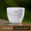 Taza de té de alta gama de seis colores, estilo vintage pintada a mano para ceremonias de té para maestros, juego de té de cristal, taza especial para beber té
