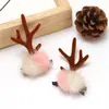 Pinzas para el pelo de asta de reno navideñas transfronterizas, accesorios para el pelo, pasadores decorativos de asta de reno simulada con temática de bosque navideño