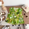 Traje de Verano para Niños y Niñas, Conjunto de Dos Piezas de Shorts Florales sin Mangas de Algodón y Seda, Delgado, Agradable para la Piel y Cómodo para Niños Medianos y Grandes