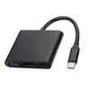 Dock de Expansão Três em Um Type-C para HDMI Usb+Pd4K Gaming Alta Definição Multifuncional Hub com Carcaça de Alumínio