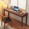 Mesa de Escritório em Madeira Maciça Luz de Luxo Mesa de Computador Quarto com Gaveta Mesa de Escritório Longa Aluno do Ensino Médio Mesa de Escrita para Casa