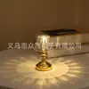 Lámpara de Mesa Pequeña de Refracción Popular Transfronteriza LED Controlada por Luz de Larga Duración Batería Dorada Cristal de Imitación Luz de Noche Romántica
