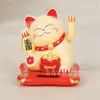 Gato de la Suerte con la Mano Saludando Adornos para Coche Muñeco Gato de la Suerte Saludando Solar Máquina de Regalos para Hornear Pasteles Suministro Transfronterizo