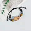 Pulsera de Cerámica Jingdezhen Nueva Pulsera de Cerámica China Joyería Estudiante Estilo Tíbet Cuerda Trenzada a Mano Puesto Regalo para Estudiante