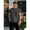 Comercio ExteriorCamiseta Deportiva de Manga Corta Ajustada Sorona para Hombre, Verano, Realza Músculos, Cuello Pequeño