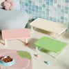 Suporte para comedouro, projetado para evitar que a comida fique presa, proteger a coluna cervical e fornecer uma base elevada para as tigelas do pet.; adequado para tigelas pequenas para animais de estimação Holman e tigelas para gatos; suporte elevado