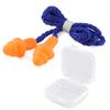 Tampões de ouvido espiral de árvore de Natal com cordão anti-queda para aprendizado, viagem, trabalho, redução de ruído, à prova de som, natação, à prova d'água