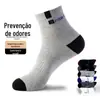 Meias Masculinas Selecionadas com Cuidado até a Panturrilha, Meias Esportivas de Negócios para Outono, Meias Masculinas Respiráveis e Absorventes de Suor para Outono e Inverno, Fabricante de Meias Casuais de Algodão com Letras