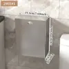 Cubo de Basura Seleccionado, Montaje en Pared sin Taladro, para Baño, con Tapa, Papelera de Pared, para el Hogar, para Colgar en el Lado del Inodoro