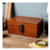 Caixa de madeira zakka vintage desgastada com cadeado, caixa de armazenamento para itens diversos de mesa, caixa de armazenamento de coleção de souvenirs em madeira maciça com cadeado