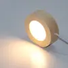 Nueva Base Luminosa Redonda de Madera Maciza Bloqueadora de Luz Antirreflejos LED de Cristal Base Luminosa para Taza de Vidrio de Aromaterapia
