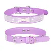 Suministros para Mascotas Collar Brillante de Pedrería para Perro Gato Adhesivo de Diamante Flash de Microfibra Collar Ajustable para Perro Collar Exquisito para Gato