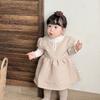 Ropa de Otoño e Invierno para Niñas Vestido de Princesa Elegante Vestido Nuevo Ropa de Salida Estilo Occidental Otoño para Bebé de Cien Días