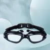 Óculos de Natação para Miopia com Lente Plana e Grau, Óculos de Natação Galvanizados, À Prova d'Água, Anti-Embaçante, Alta Definição, Óculos de Natação de Silicone para Adultos Atacado