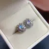 Pendientes de Piedra Lunar Natural Transfronterizos para Mujer, Accesorios de Nicho de Alta Gama, Joyería de Plata 925, Joyería de Lujo 4*6, Venta Directa de Fábrica