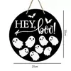 Placa de Boas-Vindas para Porta de Halloween Madeira Vintage Rústica Pendurador de Porta Decoração Sinal Decorativo de Halloween