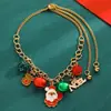 Navidad nuevo pulsera femenina estilo ins Europeo y Americano creativo copo de nieve alce Alce Campana Papá Noel pulsera de hilo