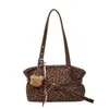 Bolso Tote de Moda Otoño Nuevo Estampado de Leopardo Elegante Bolso de Hombro Moda Tendencia Diseño de Nicho Bolso de Mano Bolso de Moda