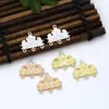 Pequeños accesorios de cobre fundido, tocados antiguos, horquillas, pendientes, material de bricolaje, colgante de borla, colgante pequeño de loto