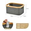 Cesta de almacenamiento para el hogar transfronteriza cesta de almacenamiento para papelería de dormitorio de estudiante ropa sucia cesta de almacenamiento plegable de bambú y tela estilo japonés cesta para ropa sucia