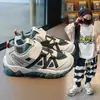 2026 Otoño Temprano Nuevas Zapatillas de Papá Doble Malla para Niñas Velcro Antideslizantes Zapatos para Senderismo y Correr Zapatos Deportivos de Exterior para Niños