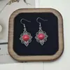 Aretes de Turquesa Europeos y Americanos Nuevos Aretes de Borla Bohemios Aleación Geométrica Retro Elegante Exagerada Joyería para la Oreja