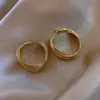 Pendientes de Aro Metálicos de Alta Gama Europeos y Americanos, Lujo Accesible Diseño de Nicho, Elegantes de Celebridad de Internet, Pendientes Elegantes Exagerados, Pendientes