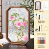 Festival do Nono Dia Pintura em Esmalte Cloisonné Materiais DIY Bandeja de Chá Flor Begônia Cloisonné Bandeja de Vidro Atividade de Aquecimento Artesanato Feito à Mão