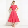 Conjunto de Vestido de Encaje Hueco Soluble en Agua de Manga Acampanada Ajustado de Moda de Lujo con Diseño Original para Comercio Exterior y Ventas Transfronterizas