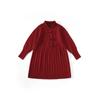 Vestido de Princesa para Meninas, Vestido Infantil, Vestido de Tricô para Menina, Novo Estilo Chinês, Tendência Nacional, Roupa Vermelha de Ano Novo, Traje de Saudação de Ano Novo